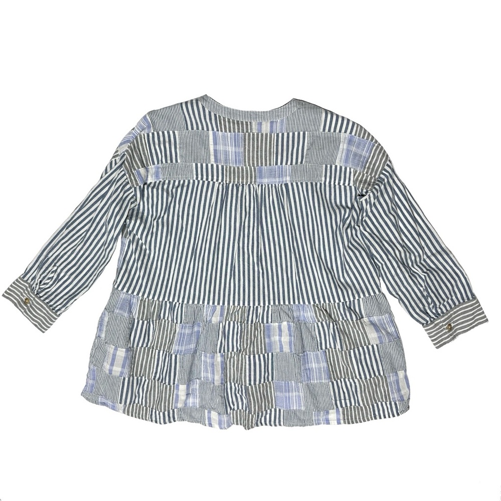 Maeve Oversized Patchwork Button Swing Top Cotton… - image 5